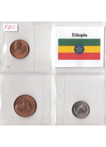 ETIOPIA 3 monete quasi fior di conio Haile Selassie